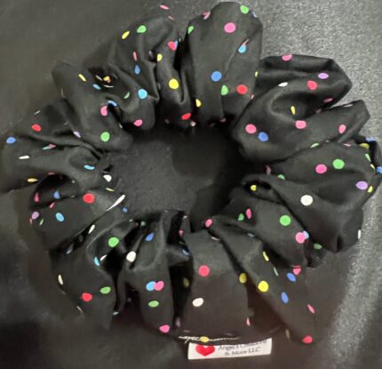 Confetti on Black Material "XL"